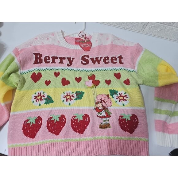 Strawberry Shortcake Pullover Sweater Berry Sweet Women's Large 2025 - Picture 6 of 12